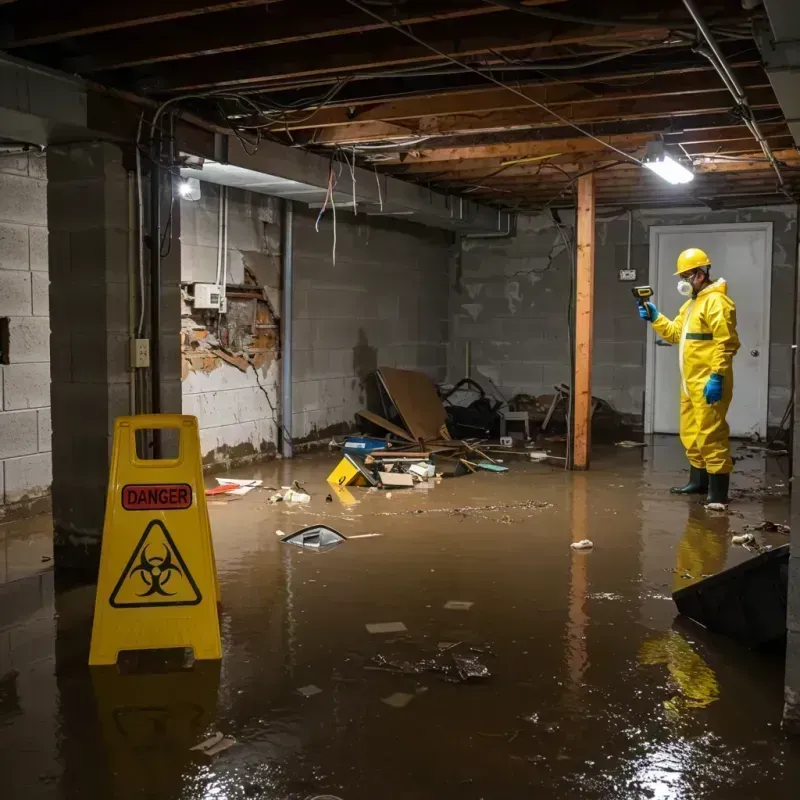 Flooded Basement Electrical Hazard in Golf Manor, OH Property